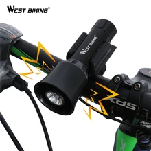 WEST BIKING 4 sounds Bicycle Bell Light font b Electronic b font Siren Horn Bell Ring