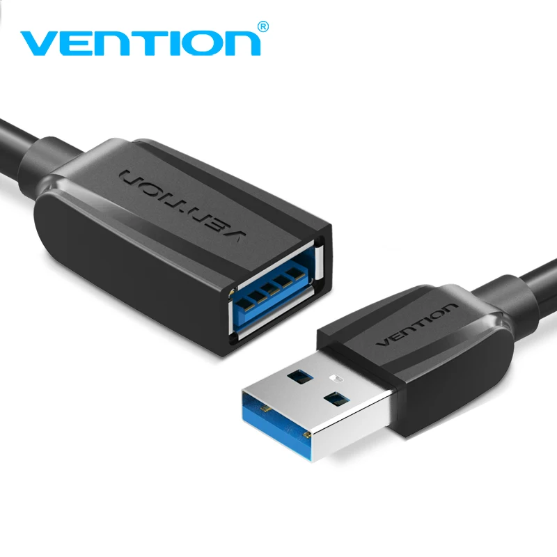 Vention USB3.0 تمديد كابل الذكور إلى الإناث USB2.0 تمديد الأسلاك فائقة السرعة 3.0 USB موسع كبل مزامنة بيانات للكمبيوتر PC