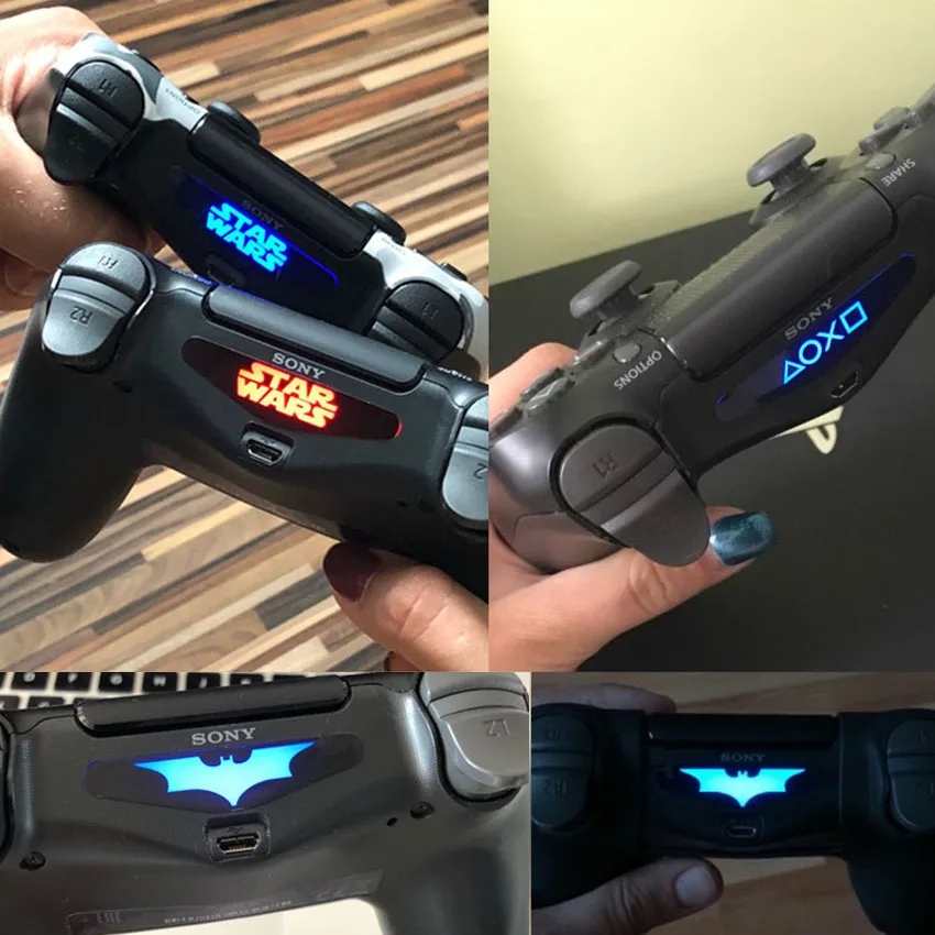 Модный пользовательский 2 шт. игровой светильник Виниловые наклейки Наклейка светодиодный светильник для Playstation Dualshock 4 PS4 PRO тонкий контроллер
