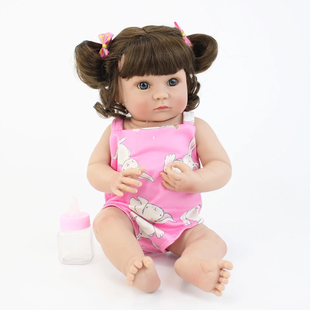 40 см полный корпус мягкий силиконовый винил Reborn Baby Doll игрушка 15 дюймов принцесса мини девочка младенцы кукла подарок на день рождения игровой дом Купание игрушка