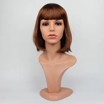 

High Quality Realistic PE Female Mannequin Dummy Head With Hair For Hat & Sunglass & Jewelry Display D5-FIR,T25