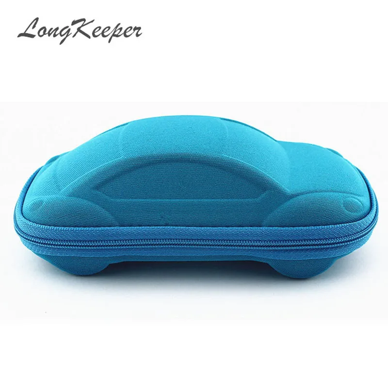 

LongKeeper Fashion Solid Color Kids Car Shaped Packaging Case Box Compression Eye Glasses Storage Sunglasses Protector YJH03