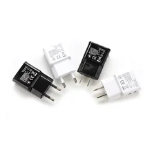 Штепсельная Вилка EU/US Dual USB, 2 порта, для мобильного телефона, для путешествий, дома, настенное зарядное устройство, адаптер 2A/1A для samsung iPhone, LG, htc, sony, белый, черный