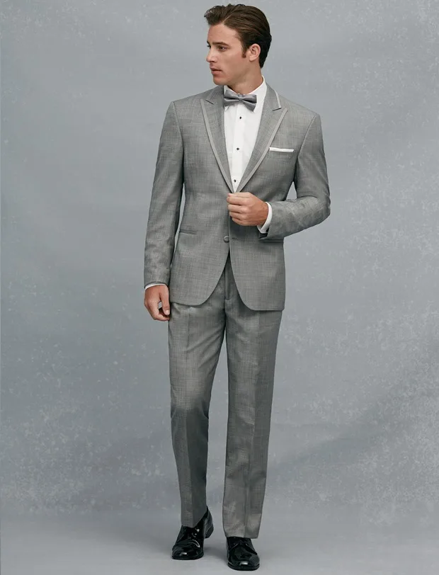 light grey and black tuxedo