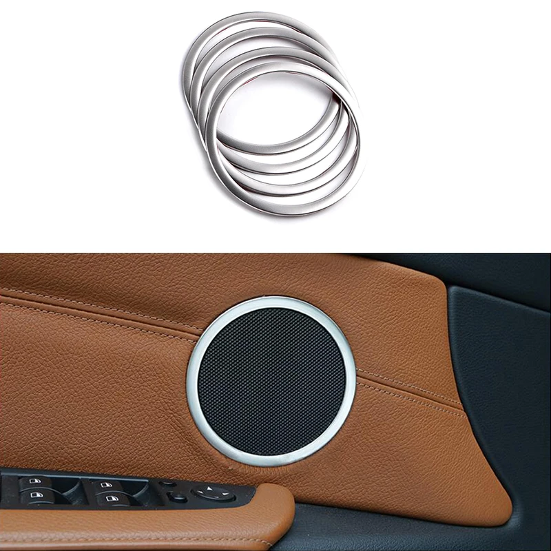 4x Steel Door Audio Speaker Panel Cover Trim For BMW X5 E70 07-13 /& X6 E71 08-14