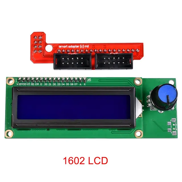Best Value 1602 LCD Display Screen Interface Adapter Module Reprap 3D Printer LCD Like 2004 LCD Display Smart Control Board Ramps 1.4