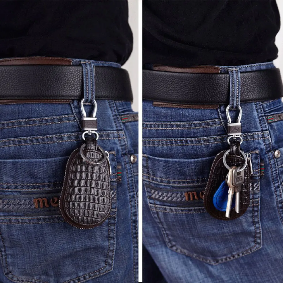 

Crocodile Pattern Keyless Car Key Pouch, Bag Cage Universal for Car Keys Keyfob Hot