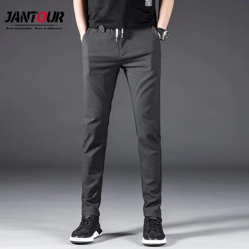 

2019 New Men's Summer Casual Pants Elastic Pant Trousers Small Feet Jogging Pants Drawstring Beam Pants Versatile Trousers male