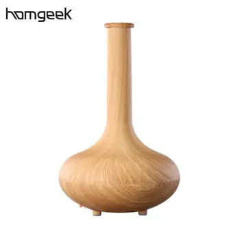 

Homgeek 100ml Wood Grain Ultrasonic Air Humidifier Aroma Essential Oil Diffuser with Colorful LED Light Diffuser for Home Office