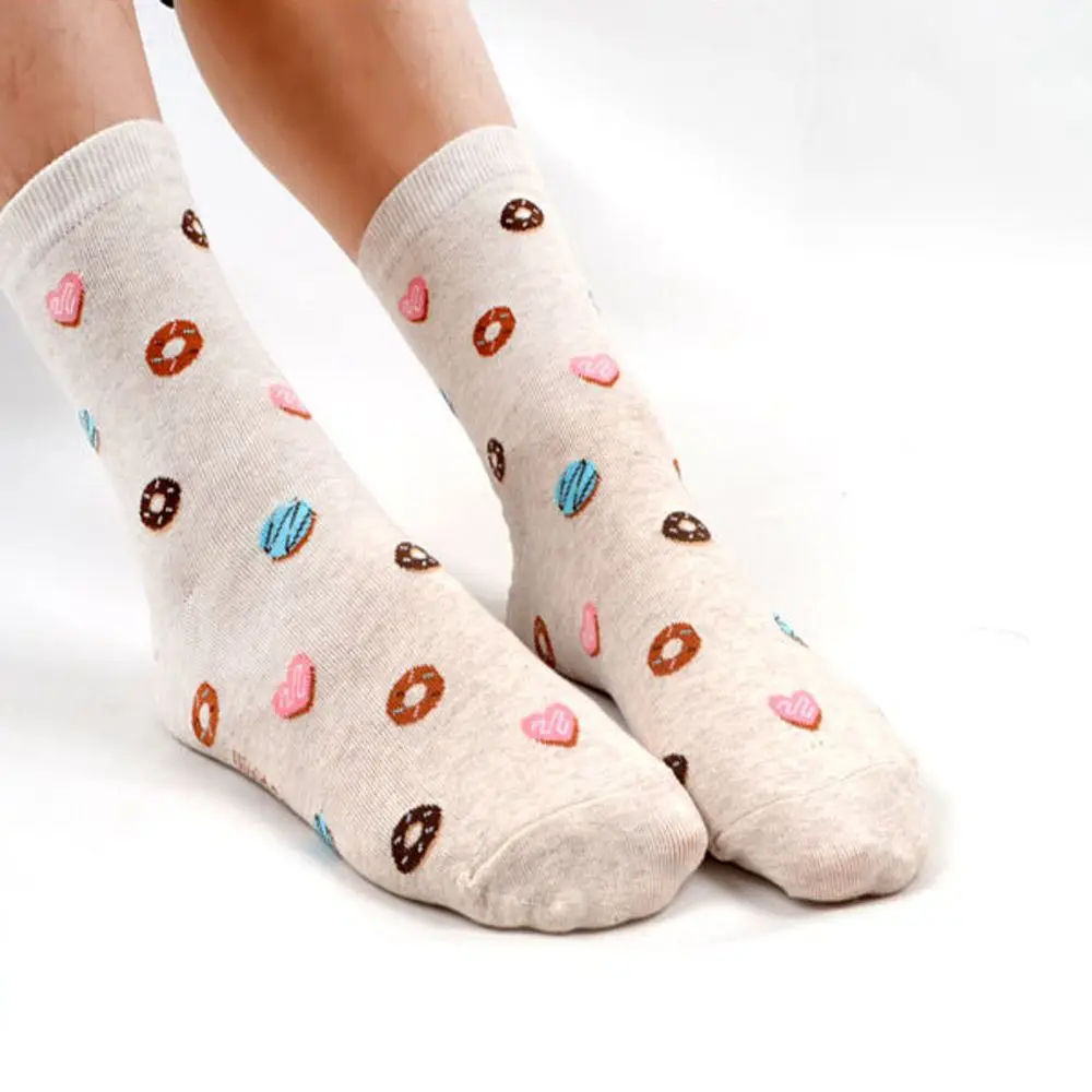 

1 Pair New Unisex Ankle Sock Cartoon Life Food Sushi Watermelon Male and Female Short Tube Cotton Socks High Quality