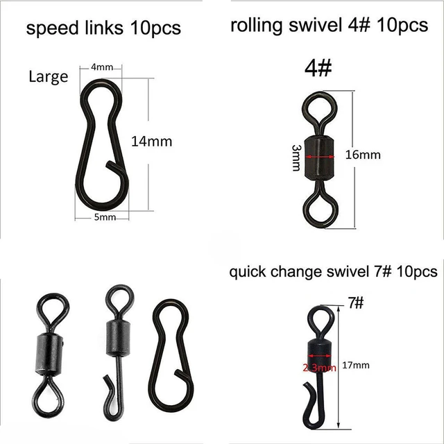 300Pcs/Box Carp Fishing Tackle Kit Including Anti Tangle Sleeves Hook Stop  Beads Boilie Bait Screw Rolling Swivel Snaps - AliExpress
