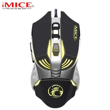 Imice макро Проводная игровая мышь 7 пуговицы 3200 Точек на дюйм LED Эргономичный Оптическая USB компьютерная мышь для Ноутбуки портативных ПК Desktop Тетрадь мышь игровая геймер