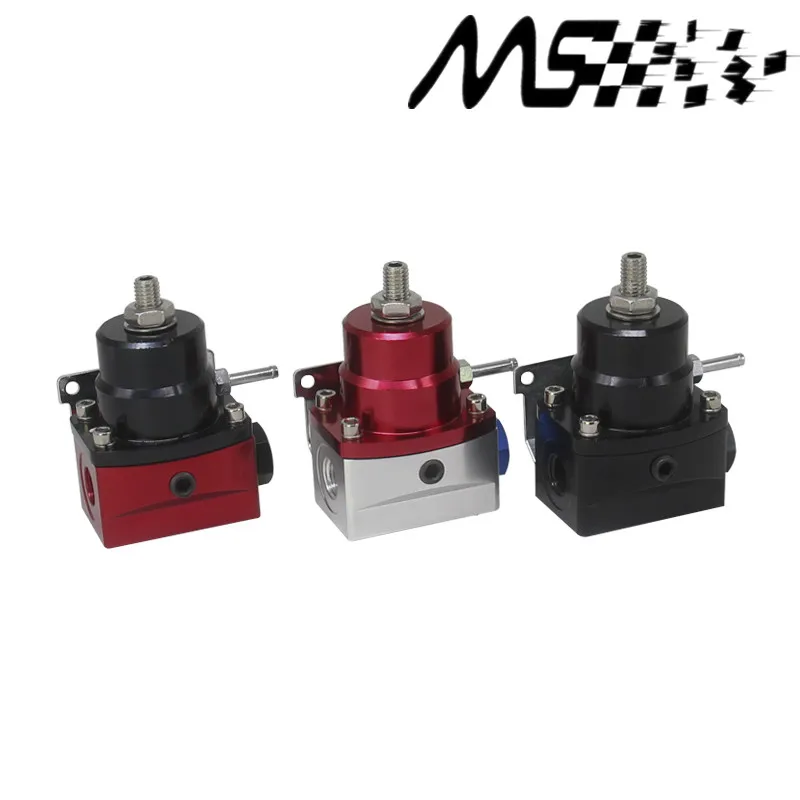 

Red/Black/Silver Universal - 6 An Efi Fuel Injection Pressure Regulator 0-150PSI with logo