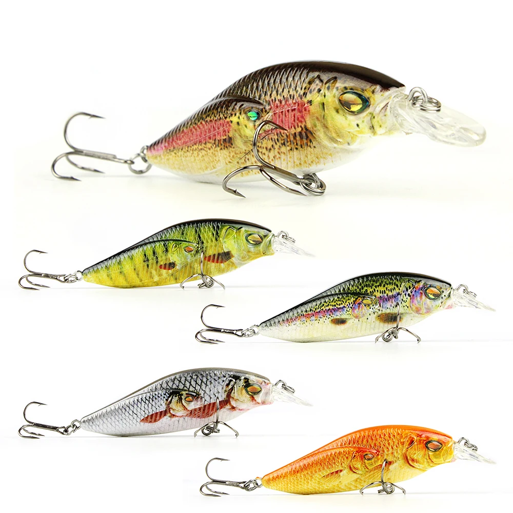 

5 Color 3.5"/10.7g Realistic Group fish Crankbait 3D Eyes Fishing Lure Unique Body Textures Fishing Bait Wobbler Tackle HML13