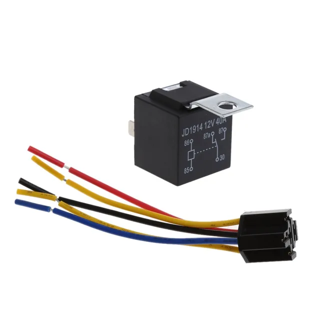 Waterproof Car Relay DC 12V 40A 5Pin Automotive Fuse Relays Normally Open Relay Switchin Car
