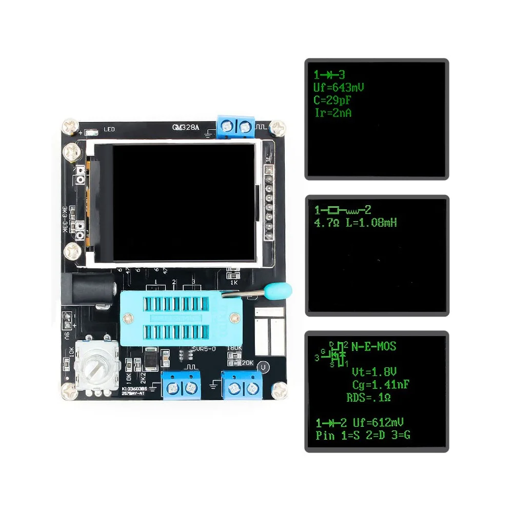 ЖК-дисплей GM328A Транзистор тестер Диод емкость ESR напряжение частотомер ШИМ меандр генератор сигналов SMT пайка