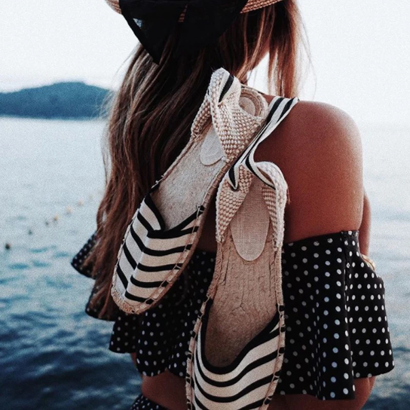 cotton canvas sandals