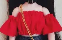 1 шт., кукла 1/6, футболка с открытыми плечами для Blyth, Licca, Azone, MMK, женская футболка, аксессуары для одежды - Цвет: red 2