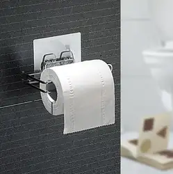 Стены Крепкие присоски Ванная комната туалет Бумага держатель рулона