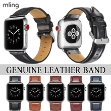 Браслет Mling ремень из натуральной кожи для Apple Watch 5 4 3 2 1 42 мм 38 мм 44 мм 40 мм ремешок для iWatch 5 4 3 2 1 браслет