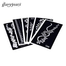 6 листов, на запястье, боди-арт, хна, татуировка, трафарет, цветочный рисунок, браслет, дизайн, для женщин, макияж, менди, татуировки, шаблоны, вечерние, подарок, S200#07