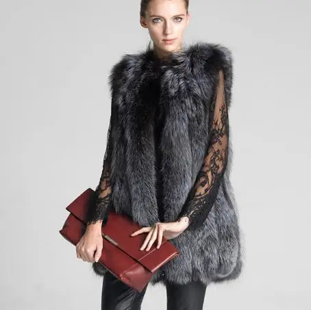 Moelleux 2018 Faux Gilet Fausse Z35 Artificielle La D'hiver De Hiver Fluffy Fourrure Femme Manteau Femmes Plus Taille Veste wwqRt