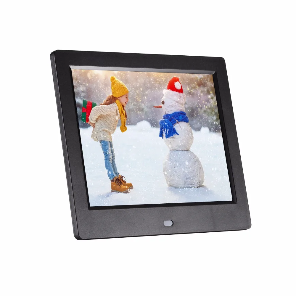 8 inch high resolution support 720P loop playback auto play picture or video digital photo frame