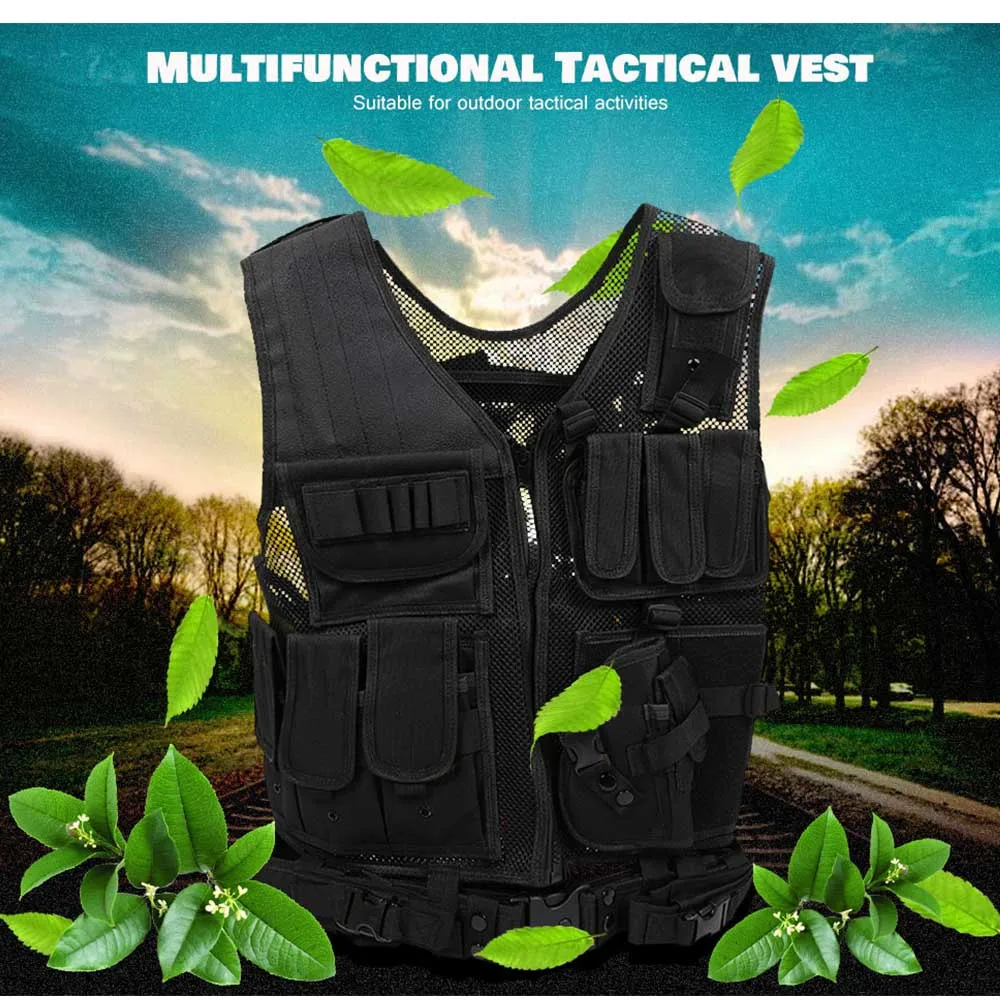 

Men Camouflage Hunting Vest CS Hunting Military Tactical Vest Multifunctional Military Tactical Vest Outdoor Activity Equipment