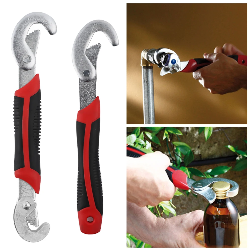 

Multi-function Quick Snap'N Grip Tool Adjustable Socket Head Combination Wrench Universal Spanner CR-V Chrome Repair Tools Kit