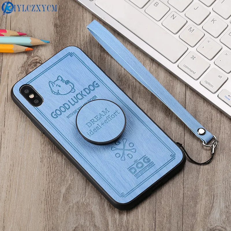 KIYLCZXYCM Lucky Dog чехол для iPhone Xs Max Xr из искусственной кожи ткани противоударный с