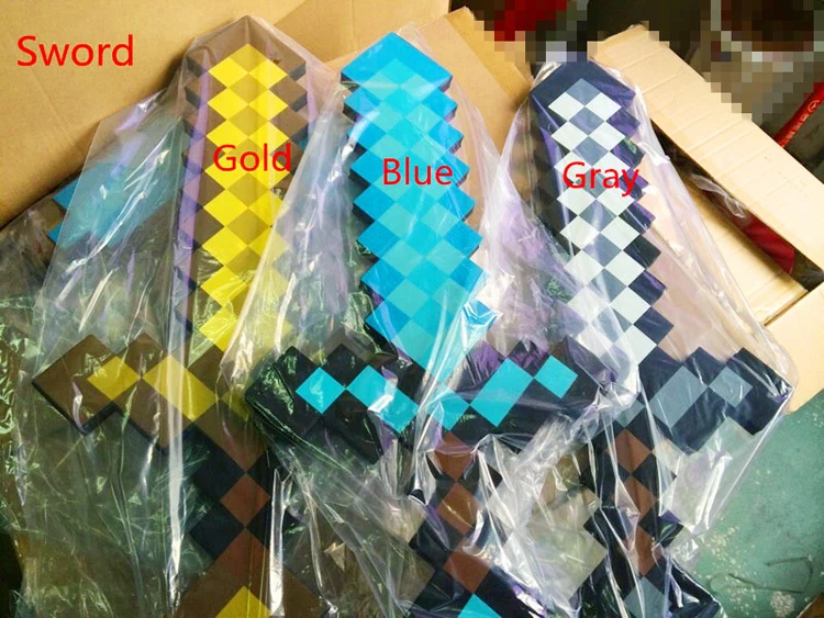 New 2014 Minecraft Toys Sword Pick Axe Gun Minecraft Game Props Model Toys Kids Toys Birthday & Christmas Gifts 18-23 inch