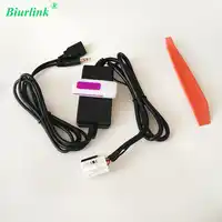 Biurlink 車 12Pin Diginal 音楽チェンジャーの Aux 入力オーディオケーブルアダプタフォルクスワーゲンゴルフパサートアウディシュコダ