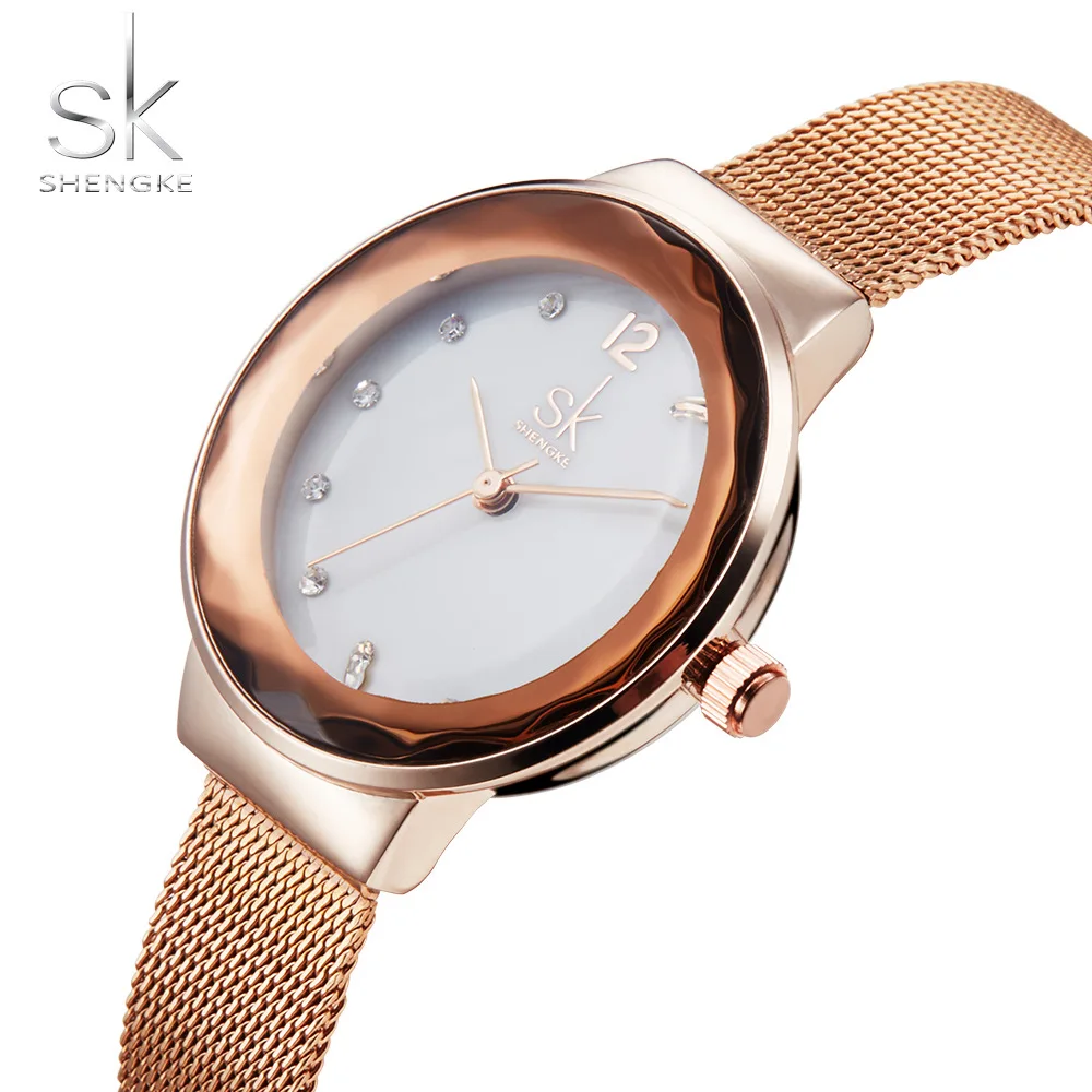 

Shengke Woman Watches Rose Gold 2018 Brand Luxury Watch Wrist Watches For Women Colck Casual Japanese Movement Clock Ladies NEW
