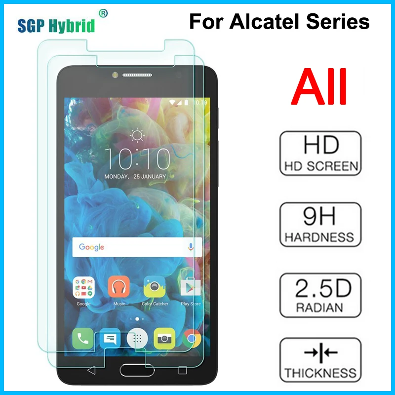 

9H 2.5D Tempered Glass For Alcatel POP 2 4 4S Star C3 C5 C7 C9 Idol 3 4.7'' 5.5'' POP 2 4.5'' 5'' Screen Protector Film Cover