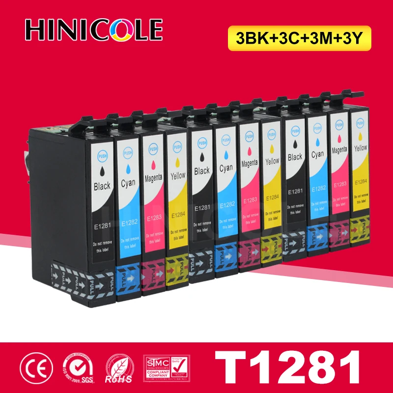 Набор из 3 чернильных картриджей T1281 T1284 T1285 для принтеров Epson Stylus S22 SX125 SX130 SX235W SX420W