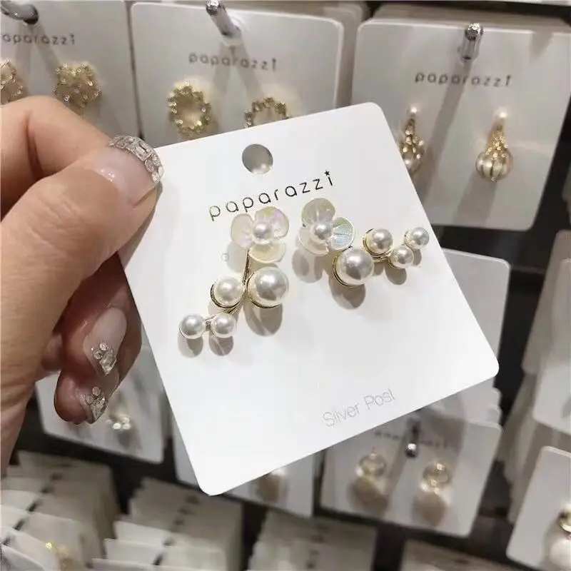 

MENGJIQIAO 2019 New Arrival Elegant Simulated Pearl Branch Style Stud Earrings For Women Fashion Bijoux Wedding Oorbellen Gifts