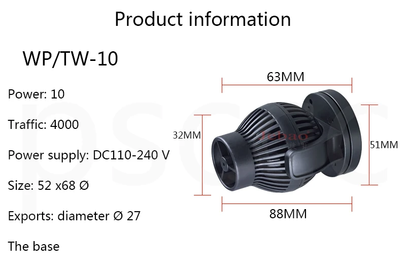 JEBAO wave maker Jebao WP-10 WP-25 WP-40 WP-60 волна, тем самым позволяя зернам раскрыться контроллер Powerhead насос для морских аквариумных wp10 WP25 WP40