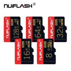 Nuiflash карта Micro SD карты памяти 16 Гб, 32 ГБ, 64 ГБ и 128 Гб Microsd Max Uitra C10 TF карты C4 8G картао де memoria Бесплатная доставка