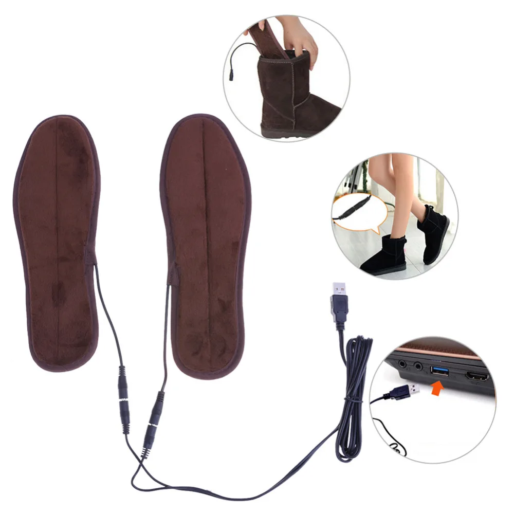 

Shoe Dryer USB Electric Insoles Heating Warm winter Plush Fur Comfortable Safety Insoles Keep Feet Shoes Warm For Women Men home