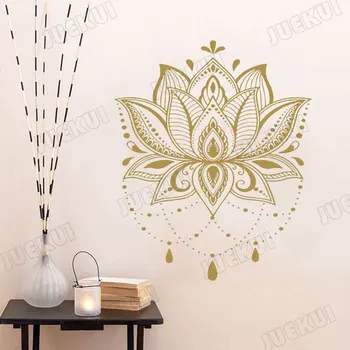 

Mandala Lotus Pendant Wall Sticker for Yoga Room Vinyl Wall Decals Living Room Home Art Decoration Stickers Murals TA763