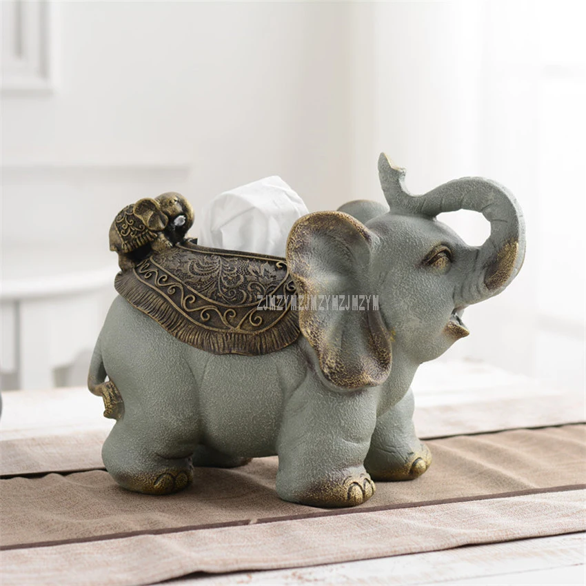 Cute Lovely Elephant Tissue Box Creative Desktop Paper Napkin Tissue