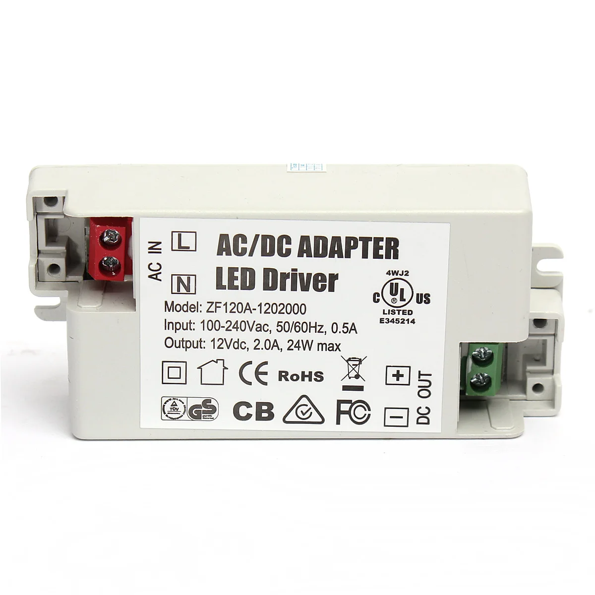 24W 2A AC/DC Adapter LED Driver 12V Lighting Transformer Power Supply