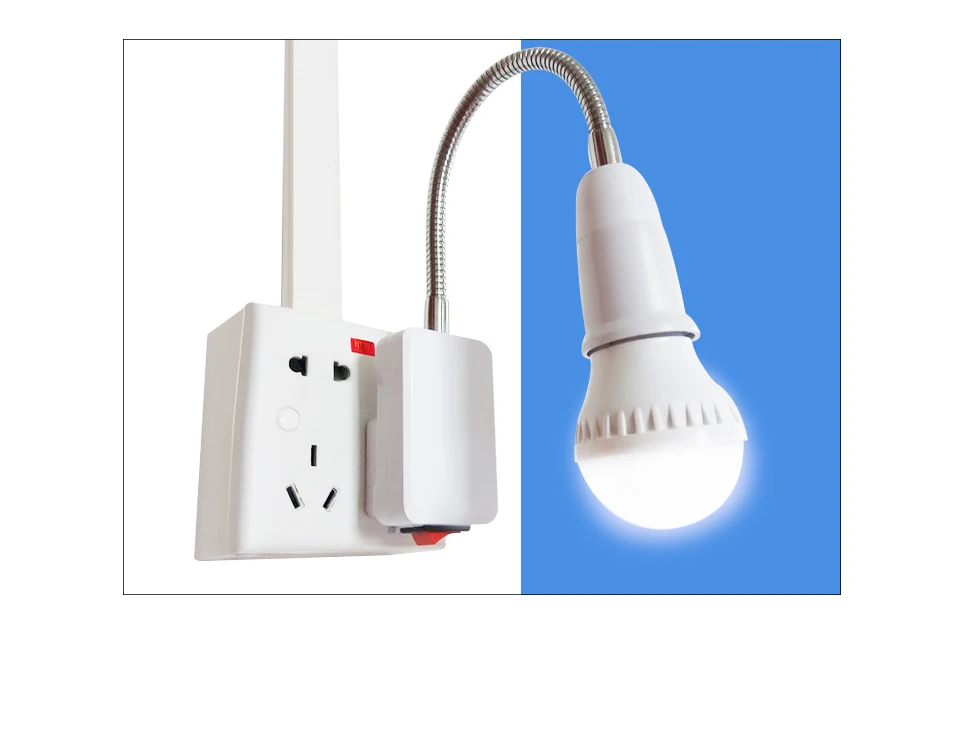 E27 Lamp Base Holder Flexible Extension Converter With OnOff Switch (15)