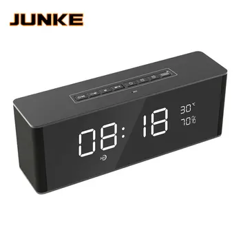 

Portable Bluetooth Speaker Wireless Stereo Super Bass Music Soundbox With LED Time Display Clock Alarm Loudspeaker TF Mp3 Column