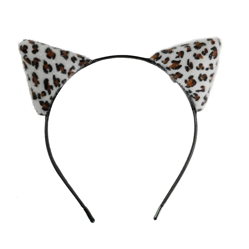 

Selling handmade Parent-child series Mohair Multi-color leopard headband Cat ears headband