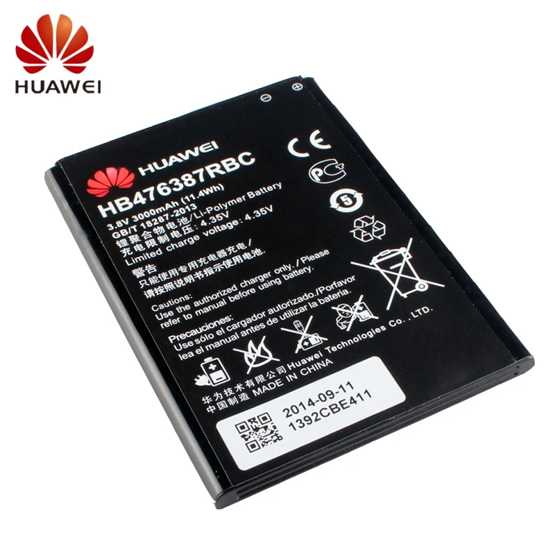 

HUAWEI HB476387RBC Genuine Battery For Huawei Honor 3X Pro G750 B199 3000mAh Phone Battery