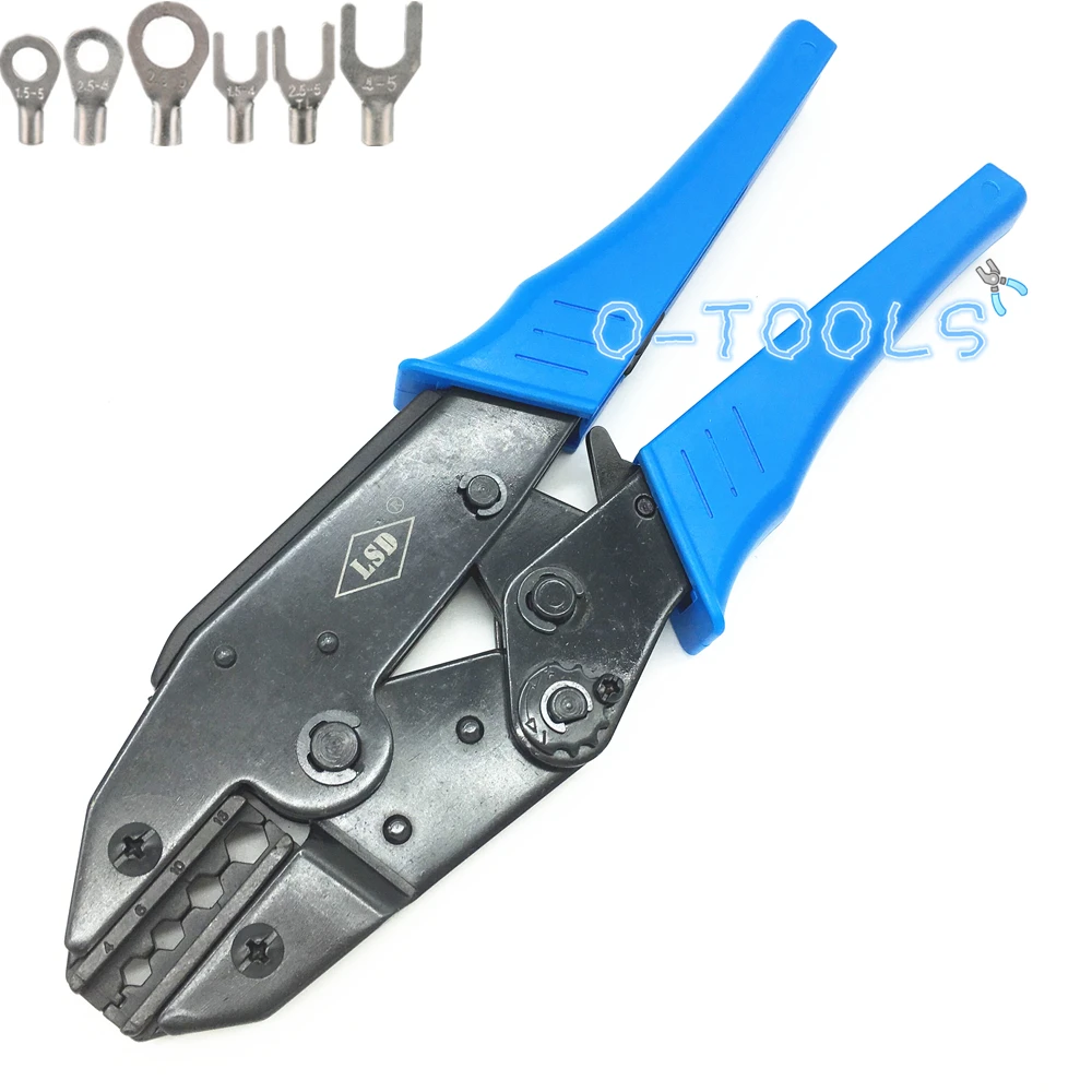 

Non-insulated spade terminal crimping pliers cable lug crimping tool LS-416TX capacity 4-16mm2