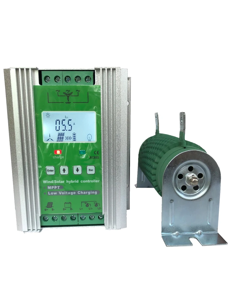 

1200W Wind Solar Hybrid Controller 12V/24V, Boost MPPT 600W Wind + 600W Solar with Anti-charging and Battery Reverse Protection