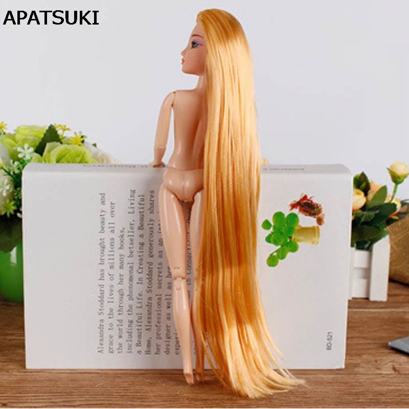 

1:6 Doll Head with Extremely Long Golden Hair DIY Accessories 1/6 Dollhouse Head For 1/6 BJD Dolls Body Doll Accessories