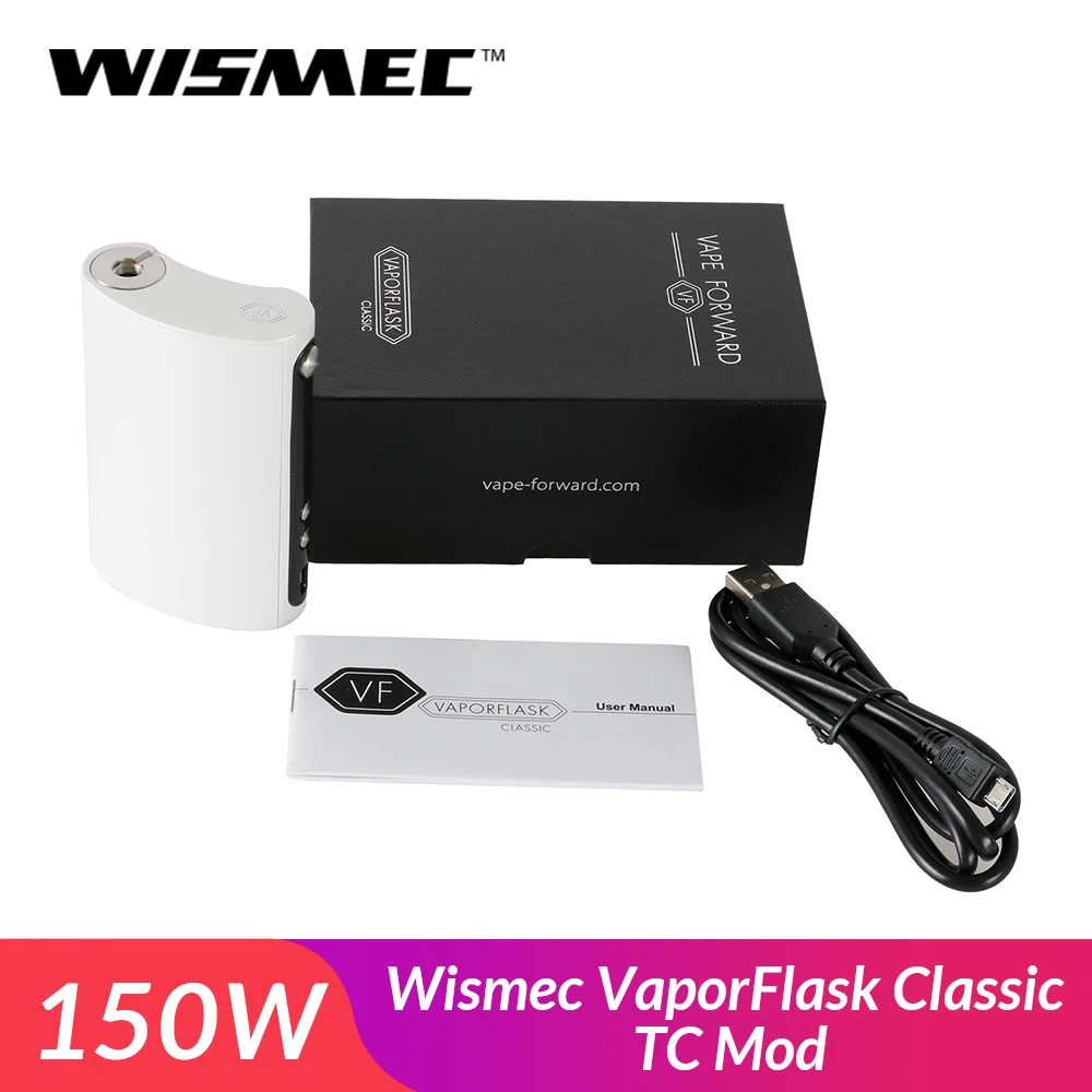 

Original Wismec VaporFlask Classic TC Mod 150W TC/VW Mode Electronic cigarette vape box mod VS iStick TC 200W